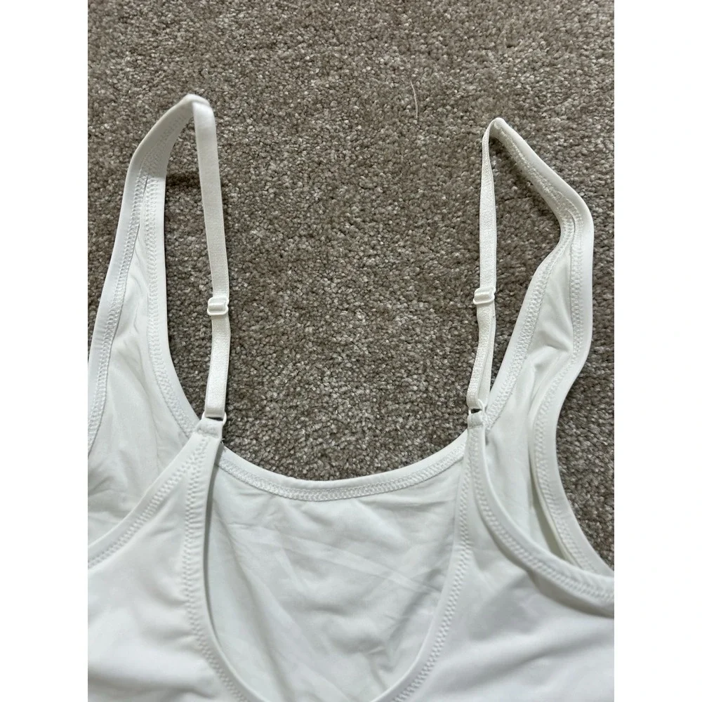 SKIMS Women's XL Recycled Swim Scoop Neck One piece In Snow BNWT $90